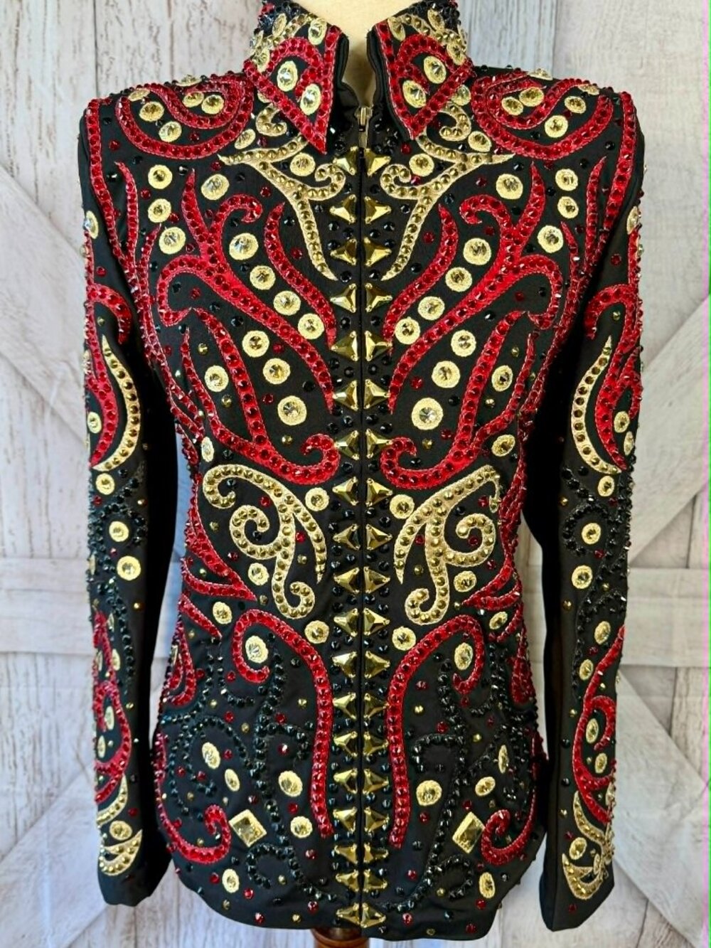 Black/Red/Gold Showmanship Jacket by Blue Butterfly
